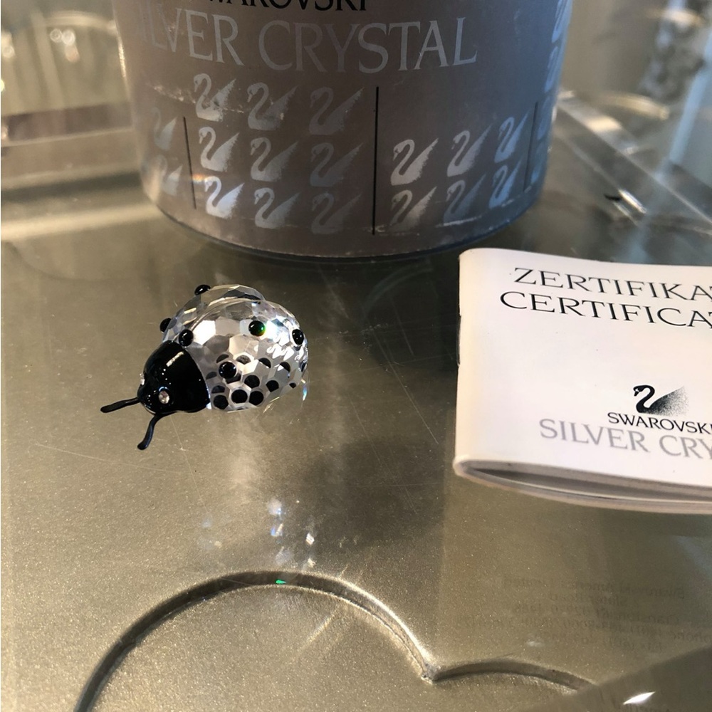 SWAROVSKI RETIRED SILVER CRYSTAL 1995 LADYBUG